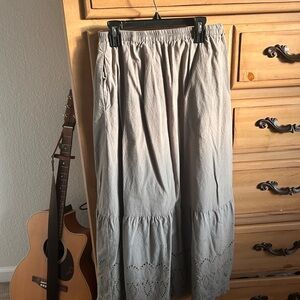 Chic Gray Maxi Skirt for Women